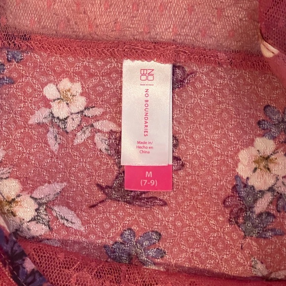 No Boundaries Pink Floral Blouse - Picture 5 of 6